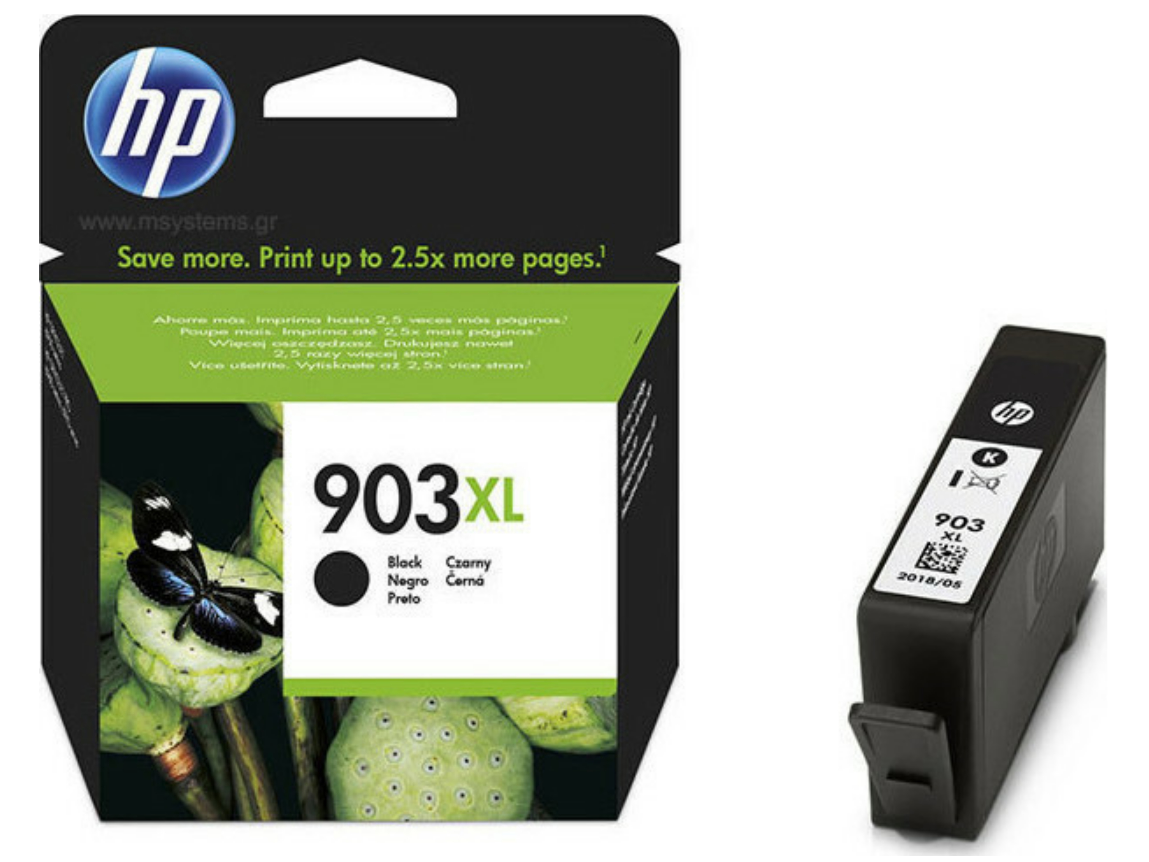 HP 903XL Black Μελάνι Εκτυπωτή InkJet Μαύρο (T6M15AE)